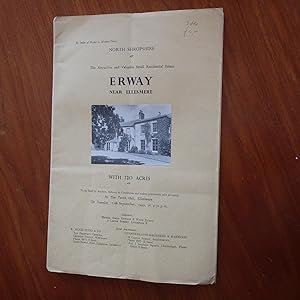 Erway, Near Ellesmere North Shropshire - Auction Sale Prospectus 1949 with Photos and a Map Now S...