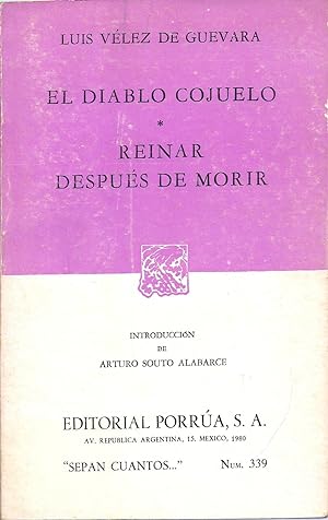 Seller image for El Diablo Cojuelo Reinar Despues de Morir for sale by Charles Lewis Best Booksellers