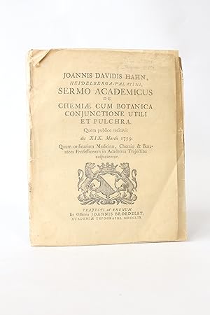 Sermo academicus de chemiae cum botanica conjunctione utili et pulchra, quem publice recitavit di...