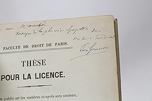 Thèse pour la licence soutenue par Léon Gambetta