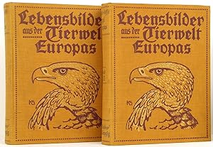 Lebensbilder aus der Tierwelt Europas. (Folge 2): Vögel Europas. Mischauflage. 4 Bände in 2 Bänden.