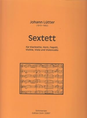 Sextet for Clarinet, Horn, Bassoon, Violin, Viola and Cello - Set of Parts