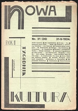 Nowa kultura: tygodnik [New Culture: a weekly], vol. II, no. 21 (36)