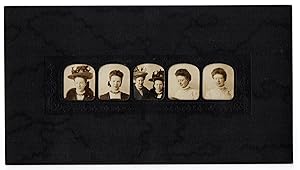 Bild des Verkufers fr Five photo portraits of unknown women in collage frame zum Verkauf von Attic Books (ABAC, ILAB)