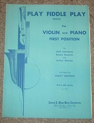 Seller image for Play Fiddle Play Waltz for Violin and Piano (First Position) for sale by The Book Junction