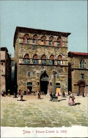 Künstler Ansichtskarte / Postkarte Siena Toscana, Palazzo Tolomei