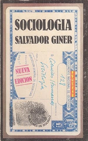 Imagen del vendedor de SOCIOLOGA a la venta por Librera Vobiscum