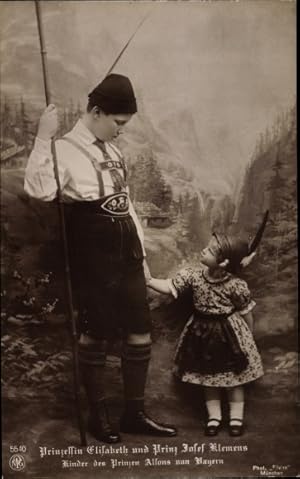 Ansichtskarte / Postkarte Prinzessin Elisabeth und Prinz Josef Klemens, Kinder des Prinzen Alfons...