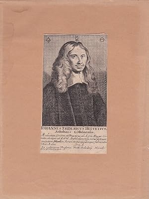 Porträt / Bildnis von Johann Friedrich Helvetius / Schweitzer (1630-1709). Ex collectione Frideri...