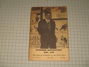Seller image for Vladimir Mayakovsky 1894-1930: Essays in Commemoration of the Tenth Anniversary of the Death of Vladimir Mayakovsky for sale by rareviewbooks