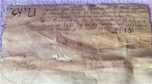PERGAMINO ORIGINAL DE LA PROVINCIA DE GERONA DE 1538, VENTA DE TIERRAS