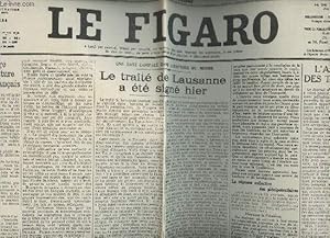 Seller image for A la une - Fac-simil 14- vol. 3- Le Figaro 69e anne 3e srie n206 - merc. 25 juil. 1923 - Le prestige de la littrature et de l'art franais - La trait de Lausanne a t sign hier - L'affaire des Tuileries . for sale by Le-Livre