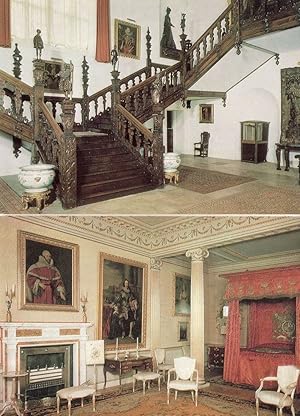 Bild des Verkufers fr State Bedroom Blickling Hall Norfolk 2x Postcard s zum Verkauf von Postcard Finder