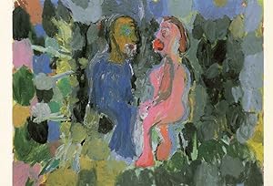 Immagine del venditore per Georg Baselitz Das Liebespaar German Painting Postcard venduto da Postcard Finder