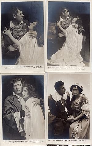 Evelyn Millard Lewis Waller 4x Antique Theatre Postcard s