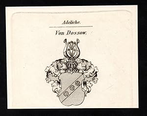 Bild des Verkufers fr "Von Dossow" - Dossau Dossen Dossow Wappen coat of arms Adel Heraldik heraldry zum Verkauf von Antiquariat Steffen Vlkel GmbH