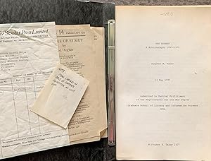 [Typed, Xerox Manuscript] Ted Hughes, A Bibliography 1957-1975. 13 May 1977; Submitted in Partial...