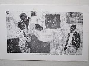 Seller image for Leon Golub Lecture Current Art in Crisis? at Emerson Gallery Hamilton College 1991 Exhibition invite postcard for sale by ANARTIST