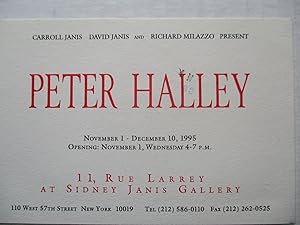 Bild des Verkufers fr Peter Halley Sidney Janis Gallery 1995 Exhibition invite postcard zum Verkauf von ANARTIST