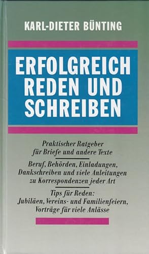 Seller image for Erfolgreich reden und schreiben for sale by Versandantiquariat Nussbaum