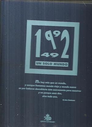 Seller image for 1492-1992. UN SOLO MUNDO. for sale by Librera Javier Fernndez