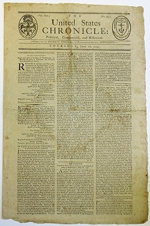 THE UNITED STATES CHRONICLE: POLITICAL, COMMERCIAL, AND HISTORICAL. THURSDAY, JUNE 16, 1791