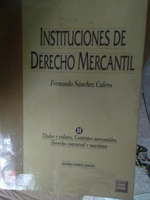 Image du vendeur pour Instituciones de derecho mercantil II mis en vente par Comprococo