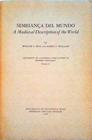 Seller image for SEMEIANA DEL MUNDO. A MEDIEVAL DESCRIPTION OF THE WORLD. for sale by Livraria Castro e Silva