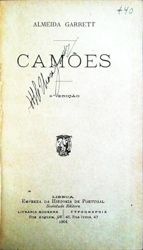Bild des Verkufers fr CAMES. [EMPREZA DA HISTRIA DE PORTUGAL-1904] zum Verkauf von Livraria Castro e Silva