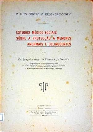 Bild des Verkufers fr ESTUDOS MDICOS-SOCIAIS SBRE A PROTECO A MENORES ANORMAIS E DELINQENTES. zum Verkauf von Livraria Castro e Silva