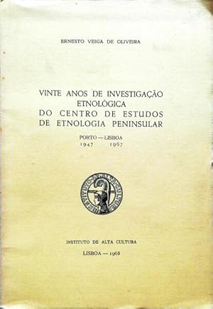 Seller image for VINTE ANOS DE INVESTIGAO ETNOLGICA DO CENTRO DE ESTUDOS DE ETNOLOGIA PENINSULAR. for sale by Livraria Castro e Silva