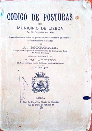 CODIGO DE POSTURAS DO MUNICIPIO DE LISBOA.