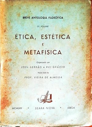 Imagen del vendedor de TICA, ESTTICA E METAFSICA. a la venta por Livraria Castro e Silva