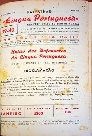 Seller image for PALESTRAS DE LNGUA PORTUGUESA. for sale by Livraria Castro e Silva