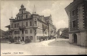 Bild des Verkufers fr Ansichtskarte / Postkarte Langenthal Kt Bern Schweiz, Hotel Bren zum Verkauf von akpool GmbH