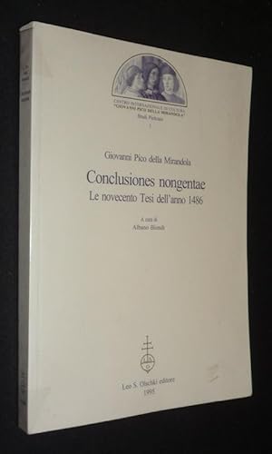 Bild des Verkufers fr Conclusiones nongentae : Le novecento Tesi dell'anno 1486 zum Verkauf von Abraxas-libris