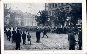 Ansichtskarte / Postkarte Warszawa Warschau Polen, Deutsche Infanterie