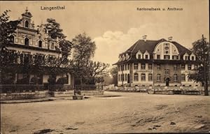 Bild des Verkufers fr Ansichtskarte / Postkarte Langenthal Kt Bern Schweiz, Kantonalbank, Amtshaus zum Verkauf von akpool GmbH