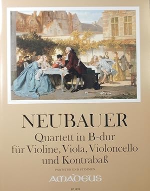 Bild des Verkufers fr Quartett in B-dur, fur Violine, Viola, Violoncello und Kontrabass, Op.3/2, Partitur und Stimmen (Score and Parts) zum Verkauf von Austin Sherlaw-Johnson, Secondhand Music