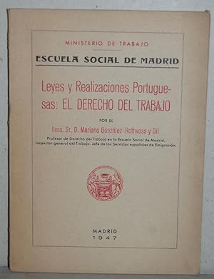 Seller image for LEYES Y REALIZACIONES PORTUGUESAS: EL DERECHO DEL TRABAJO for sale by Fbula Libros (Librera Jimnez-Bravo)