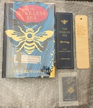 The Starless Sea (Signed & Dated First UK edition-first printing) Plus 2 Bookmarks & bee-Brooch