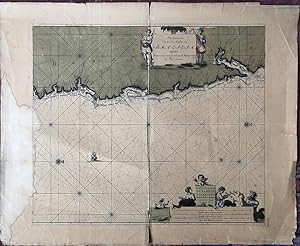 Seller image for Pas-Kaart, Van de Zee-Kusten, van, Brazilia, Tusschen, Punto de Lucena en Cabo S. Augustino. Door Vooght, Geometra. for sale by William Matthews/The Haunted Bookshop