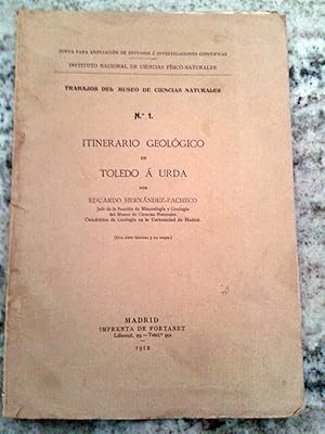 ITINERARIO GEOLOGICO DE TOLEDO A URDA. Trabajos del Museo de Ciencias Naturales. Nº 1