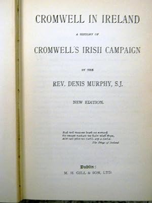 Image du vendeur pour CROMWELL IN IRELAND A HISTORY OF CROMWELL'S IRISH CAMPAIGN mis en vente par R. Hart Books