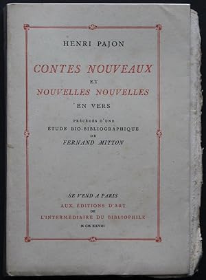 Seller image for Contes nouveaux et Nouvelles nouvelles en vers.Prcds d'une tude bio-bibliographique de Fernand Mitton. for sale by Bouquinerie Aurore (SLAM-ILAB)