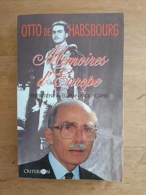 Memoires d'Europa - Entretiens avec Jean-Paul Picaper du Figaro