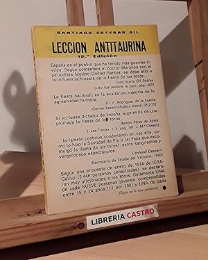 Imagen del vendedor de Leccin antitaurina a la venta por Librera Castro