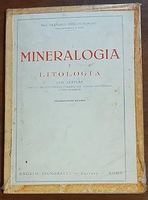 Imagen del vendedor de MINERALOGIA E LITOLOGIA a la venta por librisaggi