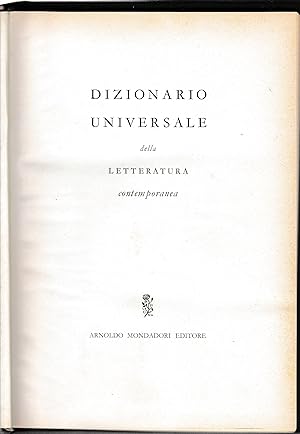 Dizionario universale della letteratura contemporanea, volume quinto. Indici