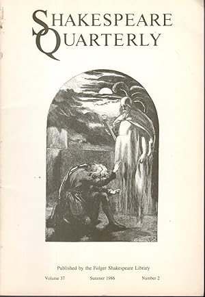 Immagine del venditore per Shakespeare Quarterly: Volume 37, No 2: Summer, 1986 venduto da Dorley House Books, Inc.